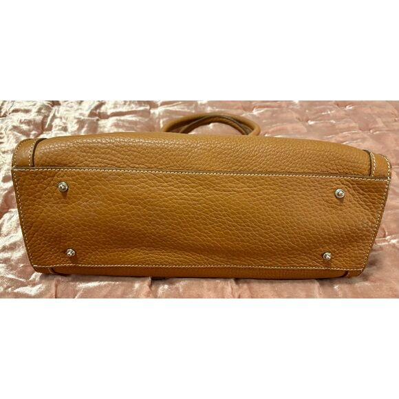 Vintage Dooney & Bourke Flap Lock Key Leather Medium Satchel Handbag Purse - Picture 7 of 16